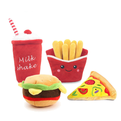 Angefüllte Chips Hot Dog Cola Fast-Nahrungsmittelplüsch-Haustier-Spielwaren für Hunde