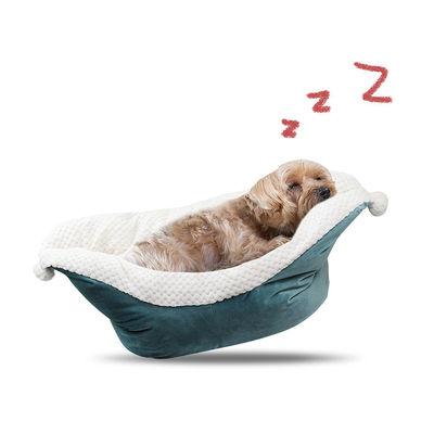 Bootsform tragbares Haustier betten Luxuspelzhundebett-waschbares beruhigendes Bett für Hund und Katze