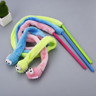 Netter dauerhafter Cat Toy Teaser Snake Shape Kitten-Plüsch-Stab 31g