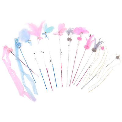 Wechselwirkende Feder-Cat Pet Toys Wand Plastic-Fee Cat Teaser Stick