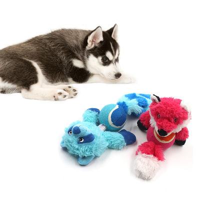 Quietschender beständiger dauerhafter Hundewechselwirkende molare Spielwaren Plüsch-Hunde-Toy Fox Raccoon Bites