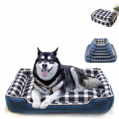 Warmes weiches haus-Hundehütten-Nestkomfort-Hundebett der Gitterquadrat-Hundematten-740g Innen