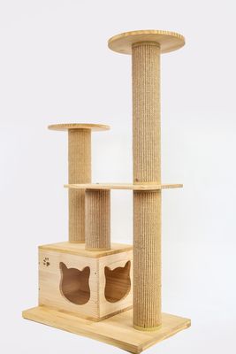 Treppen-Haustier-Aufstiegs-Luxusbett Soems u. ODM hölzernes Cat Climbing Tree Furniture Safety