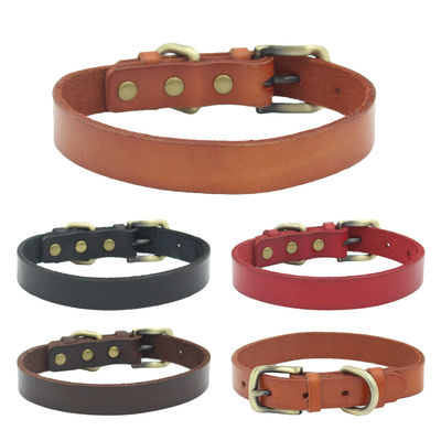 Personifiziertes Haustier-Kragen-echtes ledernes Hundehalsring-justierbare Mode-ledernes Haustier Cat Collar