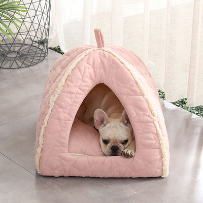 Plüsch-Haustier-Zelt mit Reißverschluss-abnehmbarer Mat Dog Bed With Non-Beleg-unterem Iglu Cat House Kennel