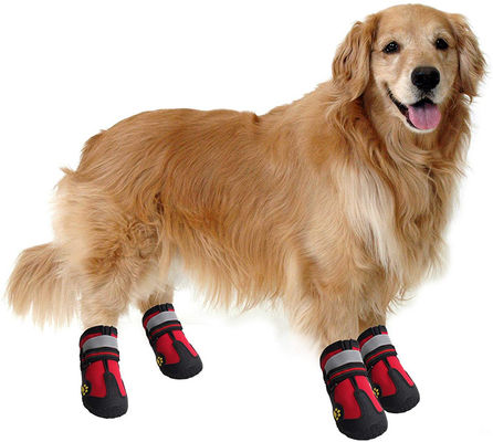 Opp-Taschen-Hundegehende Stiefel für Hunde mit Reflektorstreifen-schroffer Antibeleg-Sohle