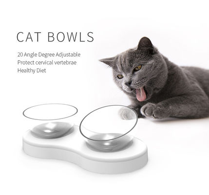 Erhöhte doppelte kleine Tiere Cat Food Bowls Funny Fors 32.3*16.5*9.5cm