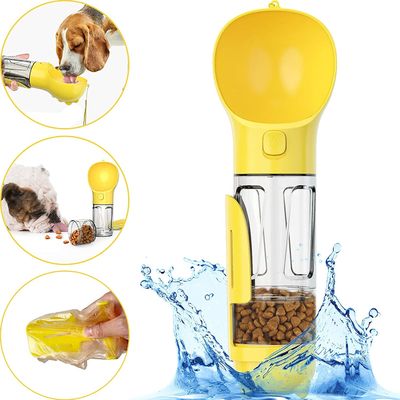 300ml abnehmbare 2 in 1 Hundewasser-Flasche mit Nahrungsmittelbehälter u. Heck-Schaufel