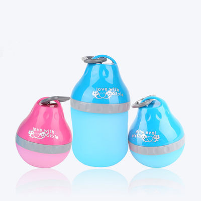 Nahrungsmittelsilikon-Hundewasser-Flasche 7 Unze 14 Unze-Liebes-Art für kleine Haustiere