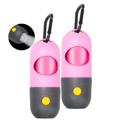 LED-Taschenlampen-Welpen-Heck-Taschen-Zufuhr-Halter PET mit 15 Leck-Beweis-Abfall-Taschen