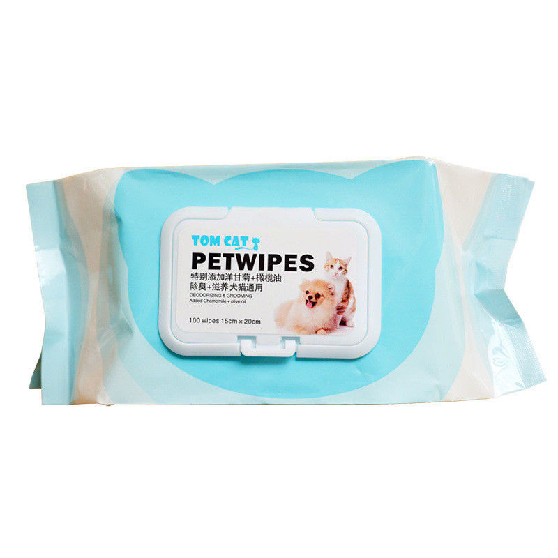 Das Haustier-Pflegen bearbeitet den nass Gewebe-Riss des Hypoallergenic Haustier-100pcs, der für Hund säubert
