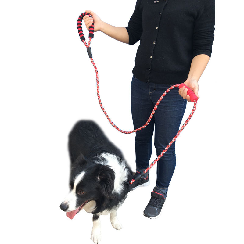 EVA Reflective Double Handle Dog-Leinen-Hunderundseil mit Clip und aufgefülltem Griff 180cm