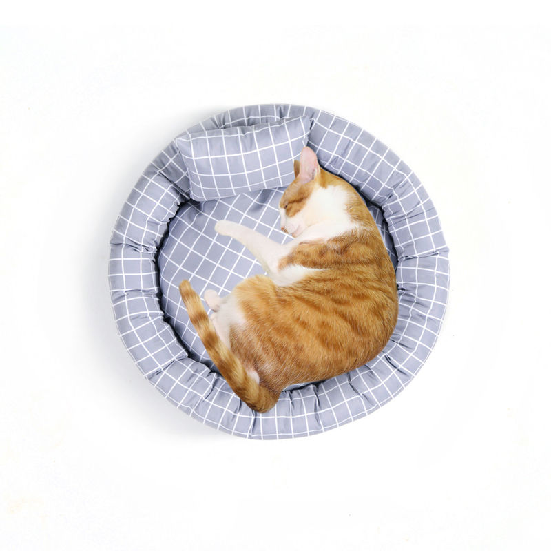 Rundes weiches warmes Haustier-Großhandelsbett mit Kissen-Donut Cuddler-Katzen-Hunden betten Haustierbettluxus mit nicht Belegunterseite