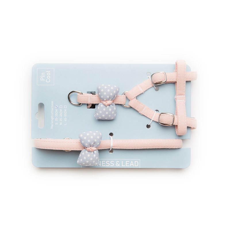 Haustier liefert nette Dots Cat Harness Bow Tie Adjustable-Haustier-Kasten-zurück Bügel-Zugkraft-Baumwolle Cat Dog Harness Leash Set
