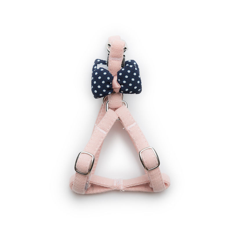 Haustier liefert nette Dots Cat Harness Bow Tie Adjustable-Haustier-Kasten-zurück Bügel-Zugkraft-Baumwolle Cat Dog Harness Leash Set