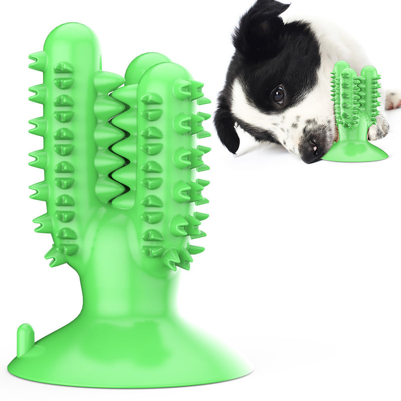Kaktus-Hundekauen-Spielwaren des Hundezahnbürsten-Silikon-TPR für Zähne