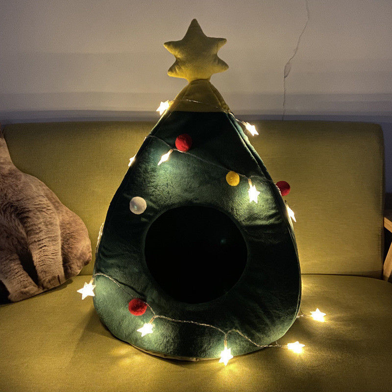 Katzen-Welpen-Bett-waschbares warmes Haustier-Bett-Luxusweihnachtsbaum Höhlen-Matte der hohen Qualität