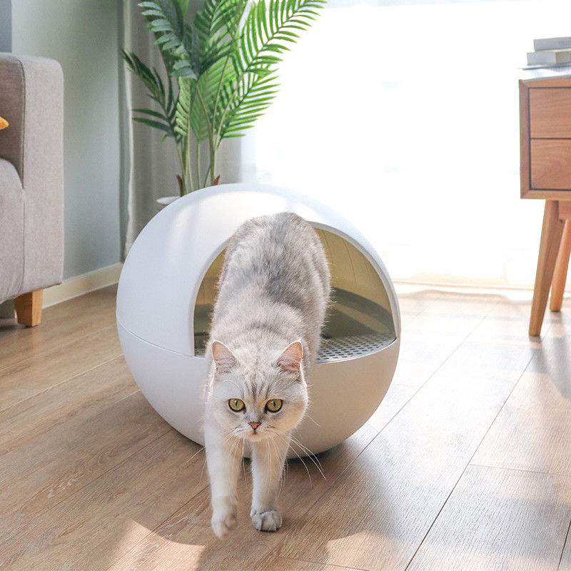 Lärmarme Ei-Art Selbstreinigung Cat Litter Box Toilet Semi schloss Spritzen-desodorierendes Mittel ein