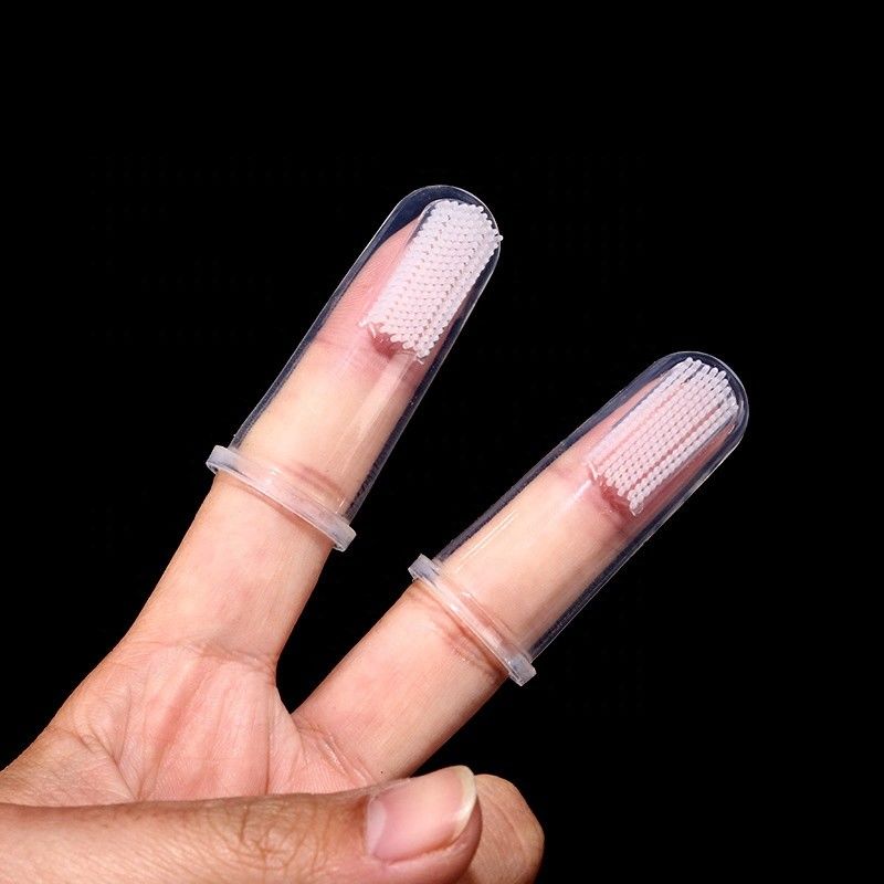 Borsten-Silikon-Hundereinigungswerkzeug-Zähne, die Hundezahnpflege-Finger-Haustier-Zahnbürste säubern