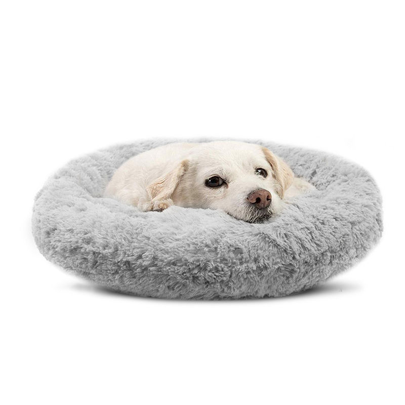 Donut-Cat Bed Faux Fur Dog-Bett für mittlerer kleiner Hundeselbsterwärmungsumarmungs-Haustier-Bett-Luxusmatte
