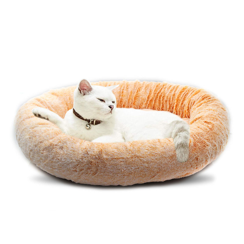 Donut-Cat Bed Faux Fur Dog-Bett für mittlerer kleiner Hundeselbsterwärmungsumarmungs-Haustier-Bett-Luxusmatte