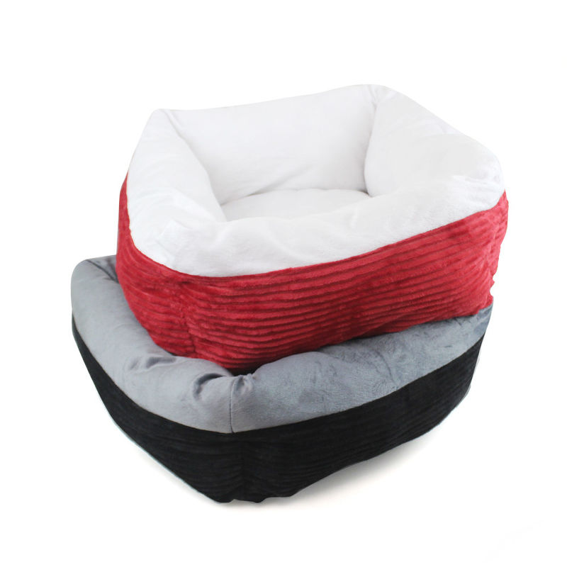 Rechteck-Plüsch-Hunde-Cat Bed Self-Warming Deep Sleep-Haustier betten Kordsamt-Haustiere betten waschbares bequemes Hundesofa