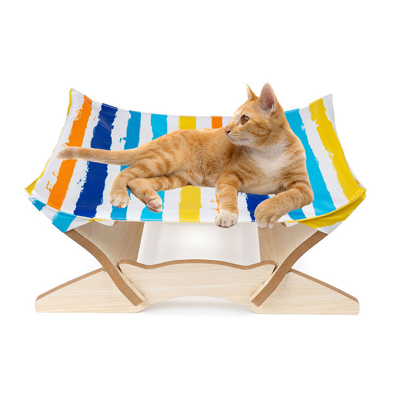 Erhöhtes Cat Beds Cat Hammock Blanket-Bett-hölzernes abnehmbares Rahmen-Quadrat, das waschbare Cat Sofa hängt