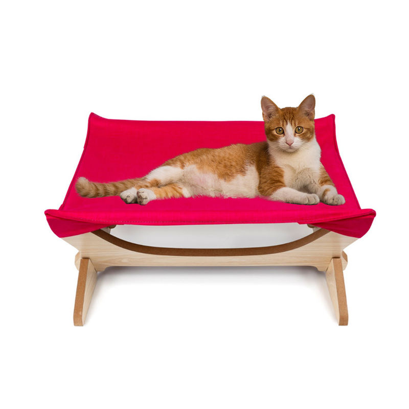 Erhöhtes Cat Beds Cat Hammock Blanket-Bett-hölzernes abnehmbares Rahmen-Quadrat, das waschbare Cat Sofa hängt