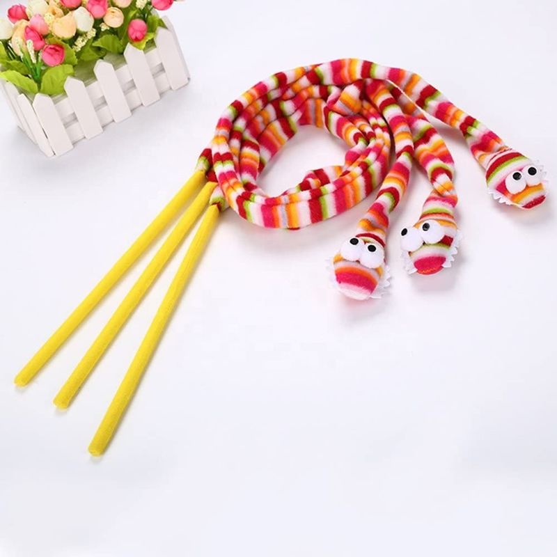 Vernehmbarer rosa Stab 113cm Schlangen-Cat Pet Toys Cat Feather-harter Nuss