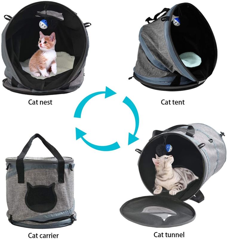 3 in 1 Cat Bag Carrier Backpack mit Vlies-Matte