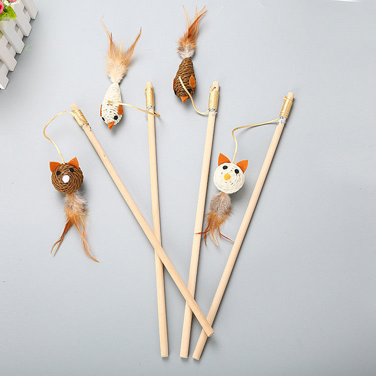 Mehrfachverbindungsstelle redet Cat Pet Toys Interactive Funny-Feder Cat Fishing Pole Toy an