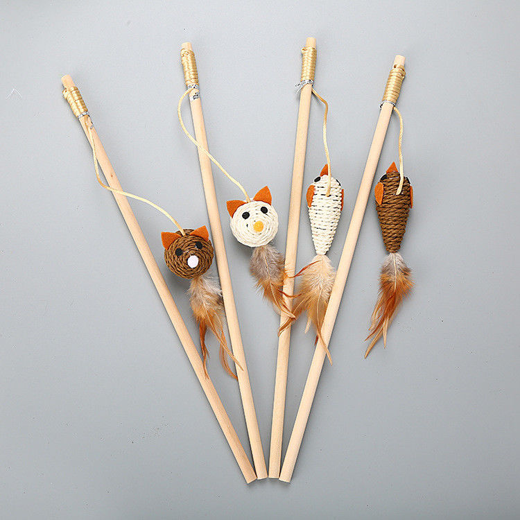 Mehrfachverbindungsstelle redet Cat Pet Toys Interactive Funny-Feder Cat Fishing Pole Toy an