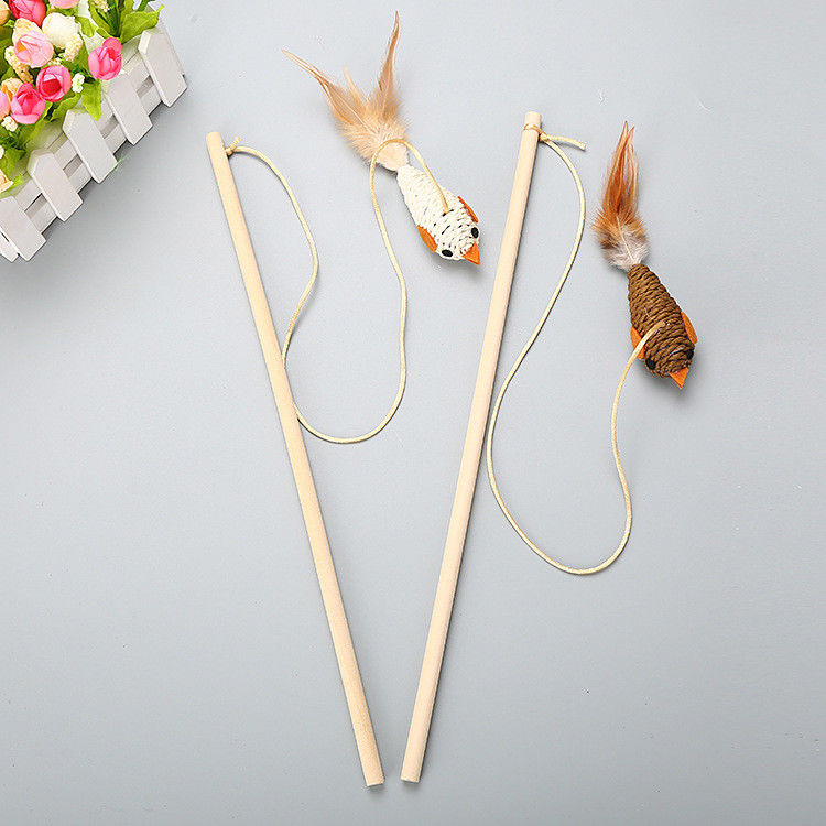 Mehrfachverbindungsstelle redet Cat Pet Toys Interactive Funny-Feder Cat Fishing Pole Toy an