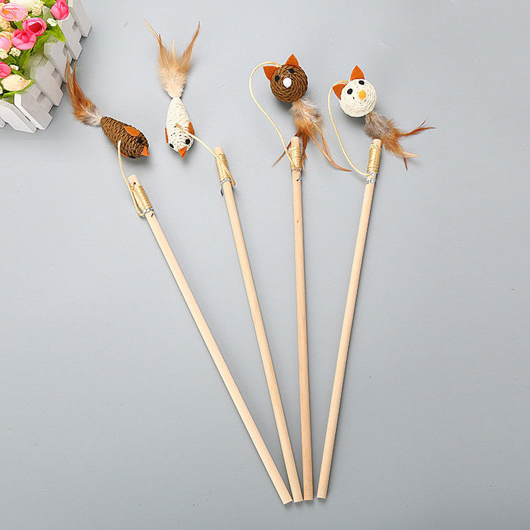 Mehrfachverbindungsstelle redet Cat Pet Toys Interactive Funny-Feder Cat Fishing Pole Toy an