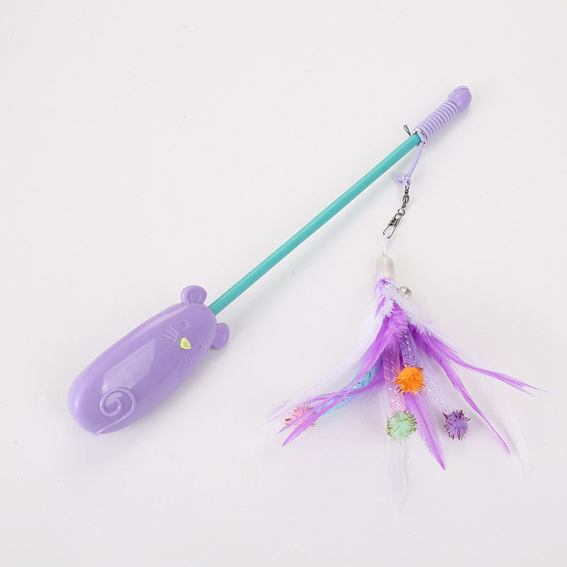 Feder lustige teleskopische Cat Toy Plastic 42g Cat Laser Teaser