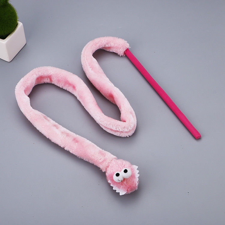 Netter dauerhafter Cat Toy Teaser Snake Shape Kitten-Plüsch-Stab 31g