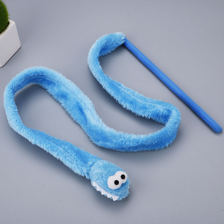 Netter dauerhafter Cat Toy Teaser Snake Shape Kitten-Plüsch-Stab 31g