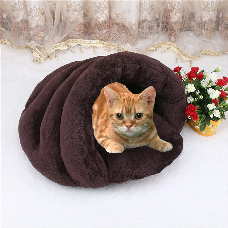 Mode-Cat Nest Comfortable Pet Bed-Tunnel für warmes Cat House Soft Cat Cave-Bett