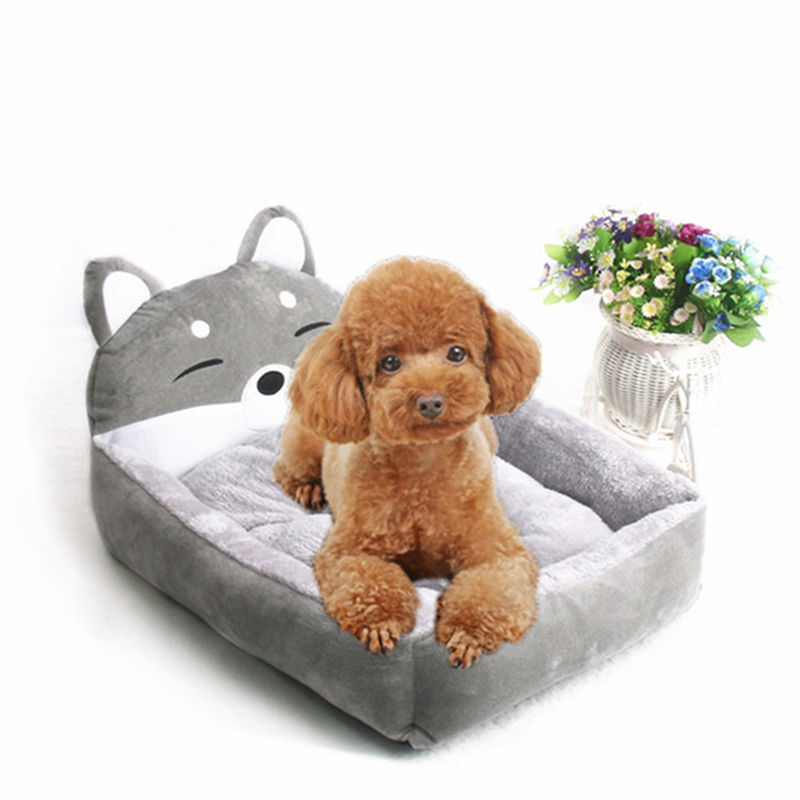 Moderner Schnitt-bequemes Haustier-Bett-Sofa Yellow Gray Cartoons Pet-Schlafenbett 1600g