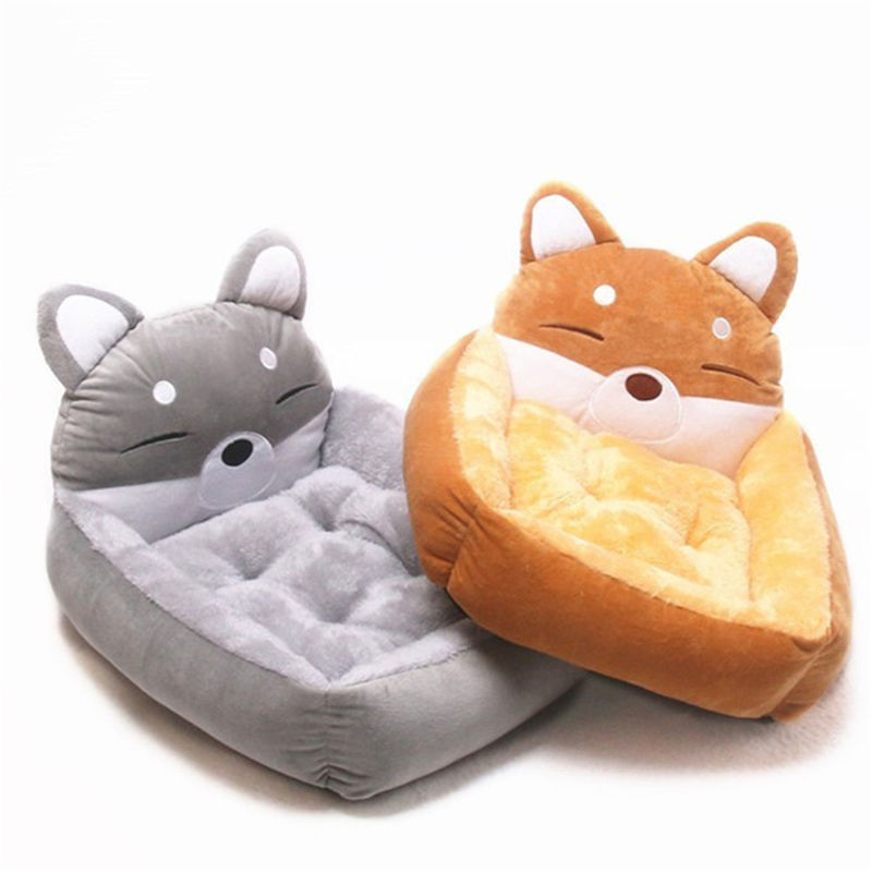 Moderner Schnitt-bequemes Haustier-Bett-Sofa Yellow Gray Cartoons Pet-Schlafenbett 1600g