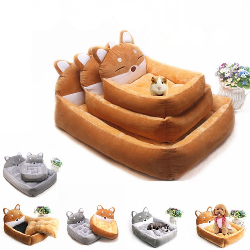 Moderner Schnitt-bequemes Haustier-Bett-Sofa Yellow Gray Cartoons Pet-Schlafenbett 1600g