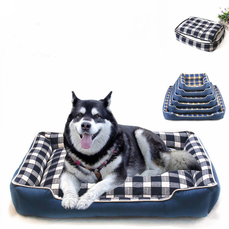 Warmes weiches haus-Hundehütten-Nestkomfort-Hundebett der Gitterquadrat-Hundematten-740g Innen