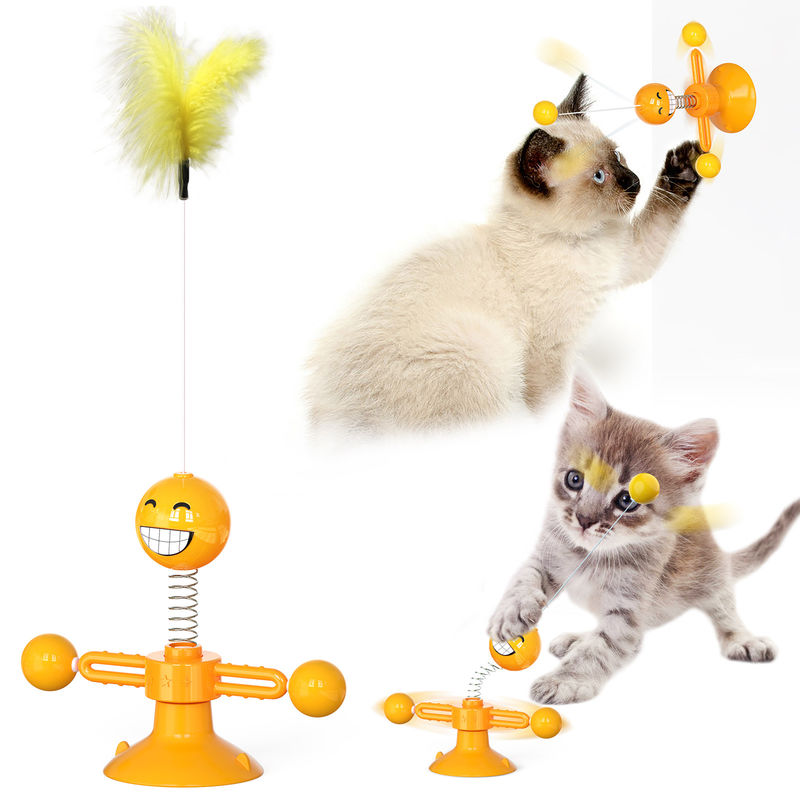 Ball Nahrungsmittelgrad-Cat Pet Toyss TPR Cat Spring Toys Kitty Interactive