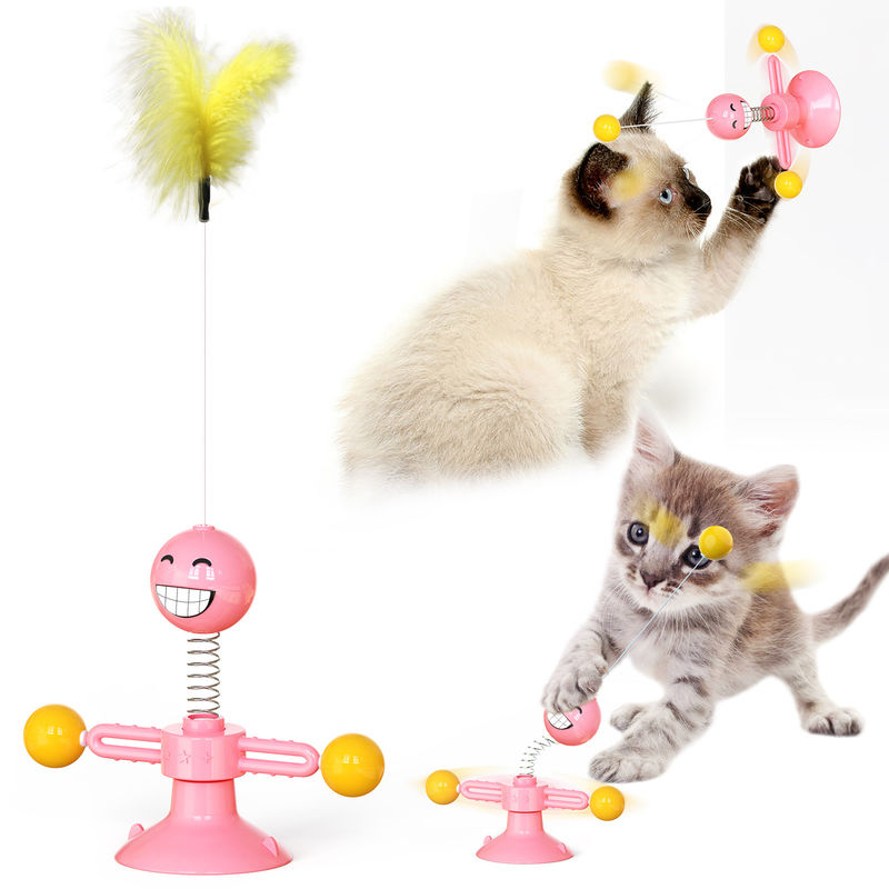 Ball Nahrungsmittelgrad-Cat Pet Toyss TPR Cat Spring Toys Kitty Interactive