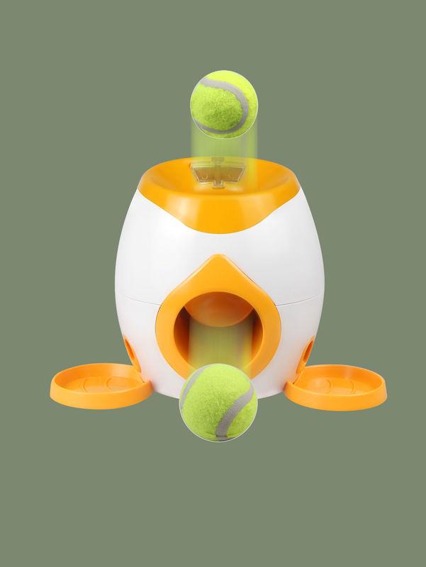 Haustier-Festlichkeits-Zufuhr-doppeltes Loch-Tennis-werfende Nahrungsmittelbelohnungs-Maschine 900g