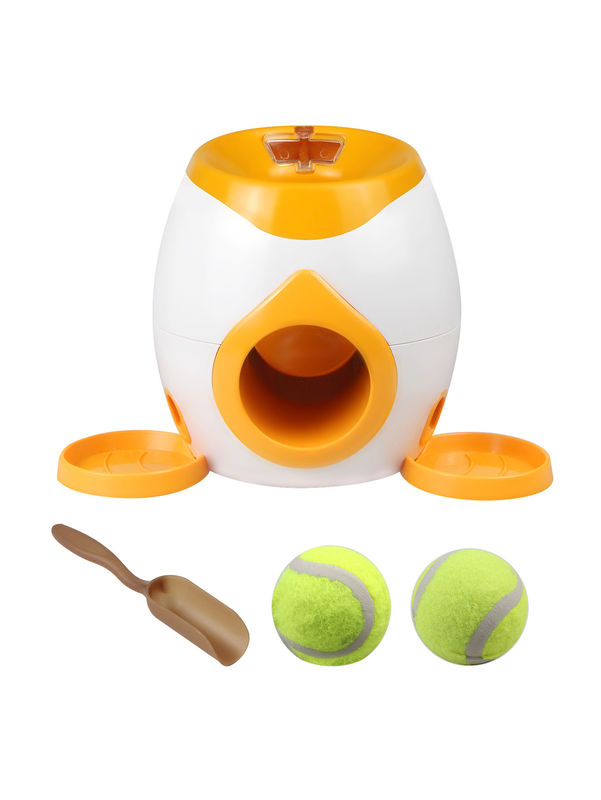 Haustier-Festlichkeits-Zufuhr-doppeltes Loch-Tennis-werfende Nahrungsmittelbelohnungs-Maschine 900g