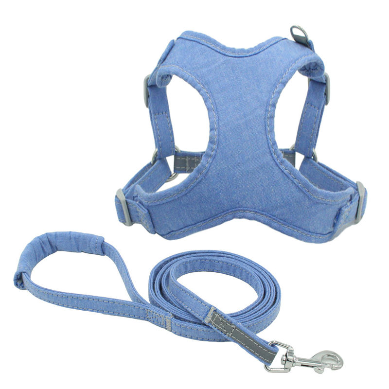 Breathable Leine Hunde des Sicherheits-bequeme reflektierende Baumwollhundekasten- und -geschirrleinensatzes