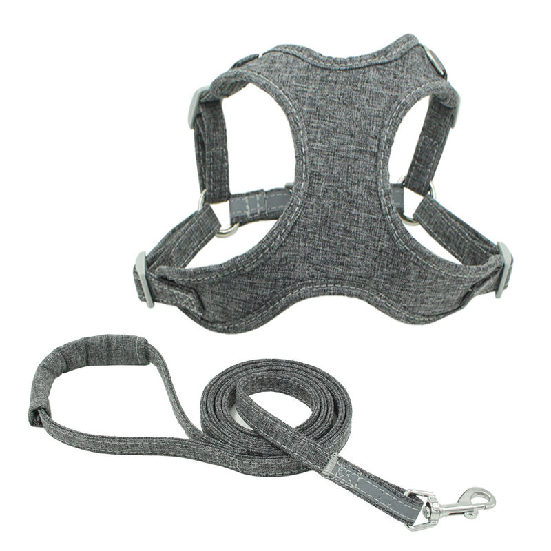 Breathable Leine Hunde des Sicherheits-bequeme reflektierende Baumwollhundekasten- und -geschirrleinensatzes