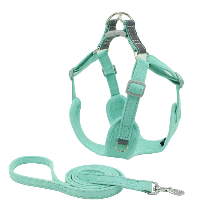 Veloursleder-reflektierender Hund und Leine Kit Traction Suit Dog Leash spannen explosionssicheres Hundeleinen-Satz-Westen-Geschirr vor
