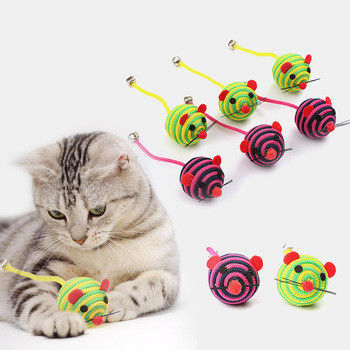 Nylonmäuse schnur-Seil-Bell Cat Pet Toys With A fangen Cat Mouse Toy
